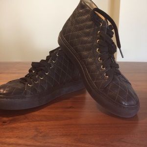 Due Italiani quilted leather sneakers